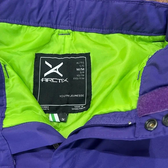 Arctix Girls Snow Pants Purple Youth Medium - Picture 8 of 8